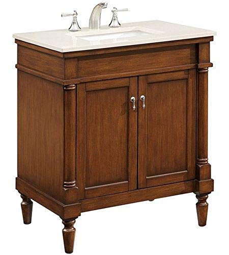 Elegant Decor Vf-1030 Single Bathroom Vanity Set, 30", Brown/Vf-1030 #TOP1