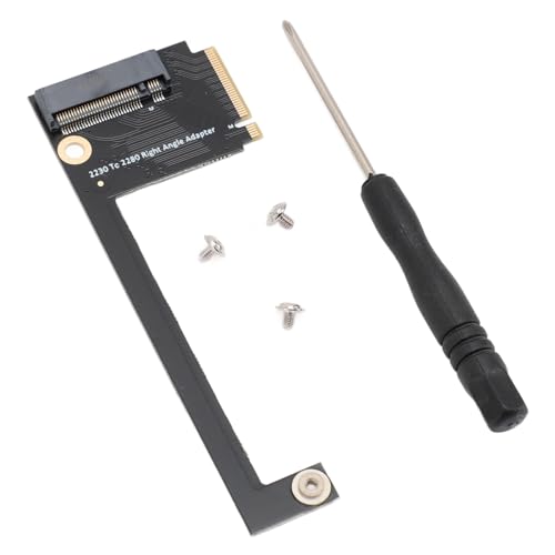 XUMIUZIY for Rog Ally Handheld Conversion 2230 to 2280 SSD Expansion Board, NVME M Key NGFF M.2 PCIE 4.0 3.0 Gold Finger High Capacity Adapter 90 Degree Conversion Card, Black