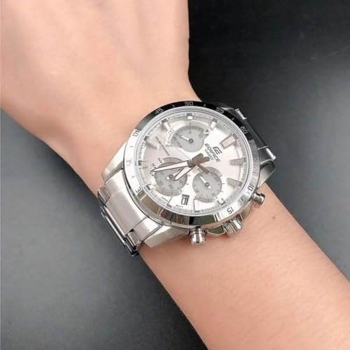 Image of Casio Edifice Solar Chronograph Analog Silver Dial Men EQS-930MD-8AVUDF (ED528)