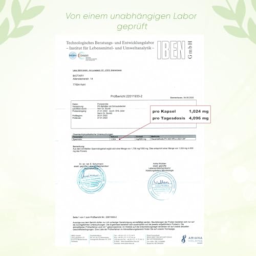 Spermidin-Kapseln Biotary – 180 Kapseln mit 606 mg pro Kapsel