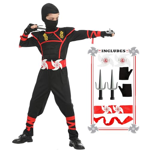 Disfraz completo para niños Ninja talla S 4/5 años miniatura 1