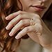 Auzrastia Gold Stackable Interlocking Ring for Women - 14K Gold Plated Rolling Trinity Band with Pave CZ, Non-Tarnish Statement Fashion Jewelry Gift for Her, Three-layer size 10