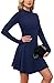 OFEEFAN Long Sleeve Plus Size Dress Fall Winter Royal Blue Dresses for Women 2025 Early Fall Fashion Outfits 2XL