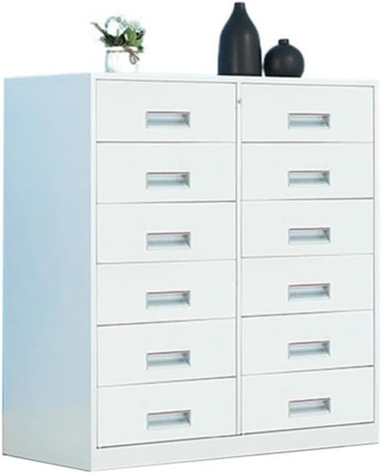 Office File Cabinets Household Multifunctional Storage Cabinet 6 Layers of Large-Capacity Drawer Metal Data File Organizer for Home Office(Brown)