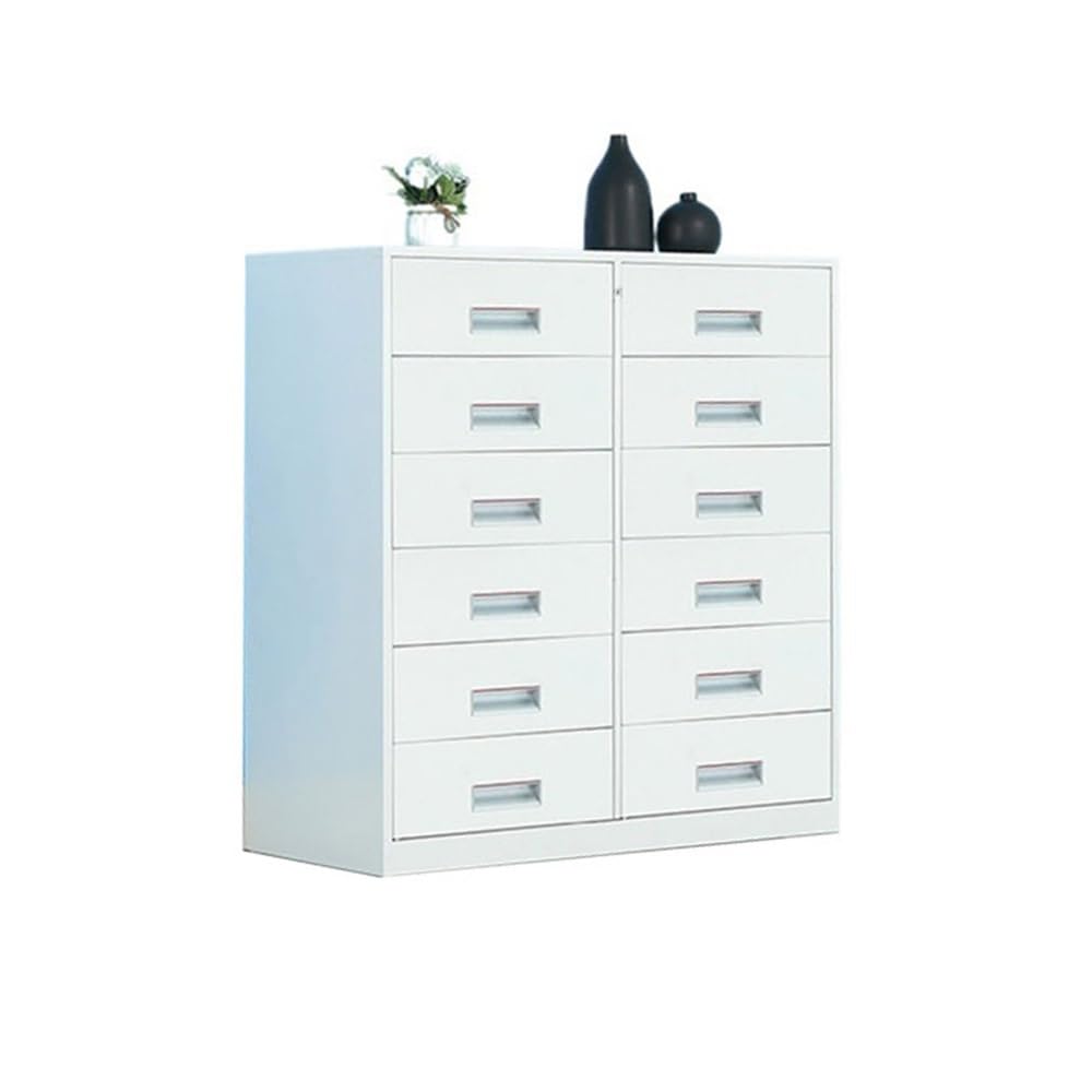 Aioneer White File Cabinet Household Multifunctional Storage Cabinet 6 Layers Of Large-Capacity Drawer Cabinet Metal Data File Organizer Cabinet File Cabinet Filing Cabinet
