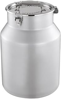 Stainless Steel Milk Can with Sealed Lid, Large Metal Food Storage Container, Suitable for Rice, Flour, Coffee Bean(12L)