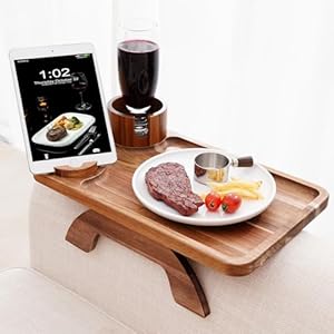 Nnewvante Couch Cup Holder Tray, 3 in 1 Large 15.36"x9.85" Acacia Wood Sofa Arm Clip on Tray Table with 360°Rotated Phone Holder on Armrest Nnewvante Couch Cup Holder Tray 3 in 1 Large 1536×985 Acacia Wood Sofa Arm Clip on Tray Table with 360Rotated Phone Holder on Armrest