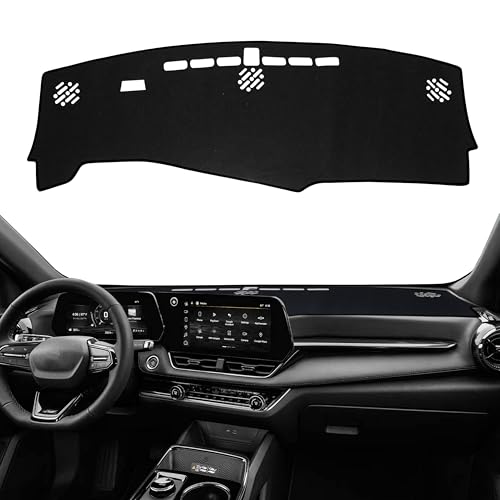 Dash Cover for 2025 2026 Chevy Equinox Accessories Dashboard Cover Mat Non Slip Pad Center Console Carpet Protector Sunshield Custom Fit Chevrolet Equinox(Not for EV), Black Trim