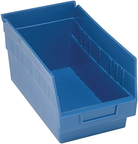 QUANTUM STORAGE SYSTEMS K-QSB202BL-10 10-Pack Plastic Shelf Bin Storage Containers, 11-5/8