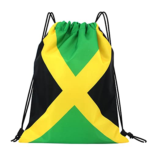 Man and Women 5pcs Drawstring Backpack Waterproof Gym Sports Trave String Bag Cheer Bag Jamaican Afro Rasta（Jamaican 5pcs ）2