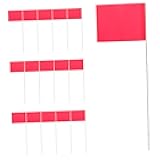 VICASKY 24 Small Pvc Yard Marking Flags 304 Stainless Steel Stakes Landscape Surveying Flags Pet Boundary Markers and Easy to Install