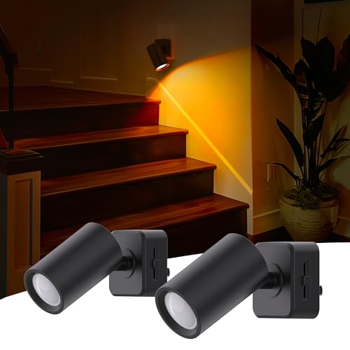 Image of L LOHAS LED Night Lights Plug into Wall, [2-Pack] Rotatable Night Lights | Dusk to Dawn Sensor, 0-100 LM Brightness Adjustable,2000K Amber Nightlight for Adults Bathroom Hallway Stairs