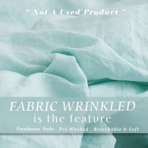 Hig 3 Piece Ruffle Skirt Bedspread Set - Aqua Color 30 Inches Drop Ruffled Style Bed Skirt Coverlets Bedspreads Dust Ruffles - Alina Bedding Collections Queen Size - 1 Bedspread, 2 Standard Shams #TOP2