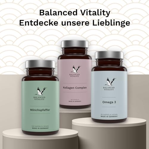 Biotin, Zink & Selen - 10000 µg Biotin, 10 mg Zink-Bisglycinat, 55 µg Selen - 365 vegane Tabletten - Haar-Vitamine im Jahresvorrat - für Haare, Haut & Nägel - ohne Zusatzstoffe - Balanced Vitality