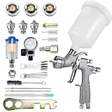 LVLP Air Gravity Spray Gun Sets Professional Spray Guns with 1.3, 1.5, 1.7mm Nozzles 20oz 600ml Auto...
