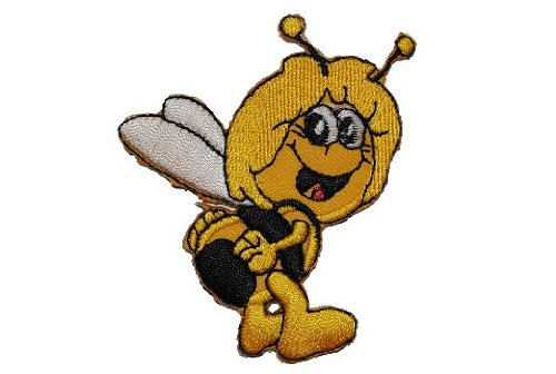 Biene Maja - 6,5 cm * 7 cm - Bügelbild / Aufnäher Applikation Patch Maya Trickfilm