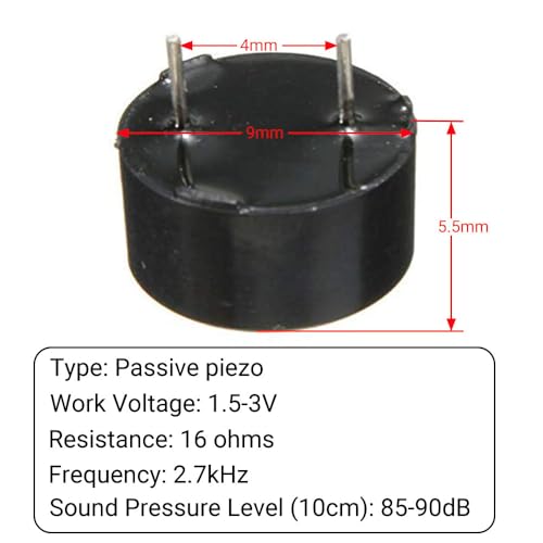 Piezo Passiv Summer Elektronischer Alarm Buzzer Modul Mini Summer Lautsprecher Computer Drucker Elektronische Komponenten (5er Pack)