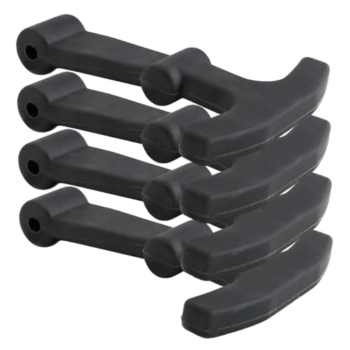 Ssguopte 4PCS Rubber Cooler Box Latches, T-Shape Replacement Black Latch Set