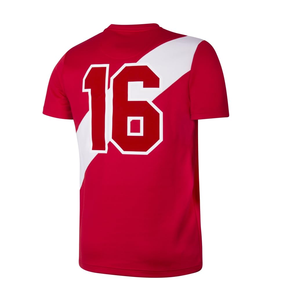 Copa - Camiseta de Fútbol - Hombre - Maradona x Argentinos 1976 - Rojo - 50% algodón - 50% poliéster
