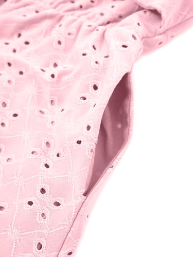 IFFEI Mommy and Me Matching Dresses Womens Eyelet Lace Midi Sundress Sleeveless Summer Dress for Casual Holiday Outfits3