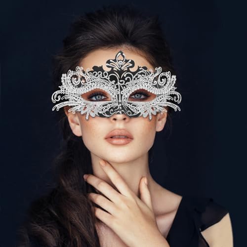 Image of Coddsmz Couples Masquerade Mardi Gras Christmas Venetian Cosplay Costume Halloween Party Mask Set