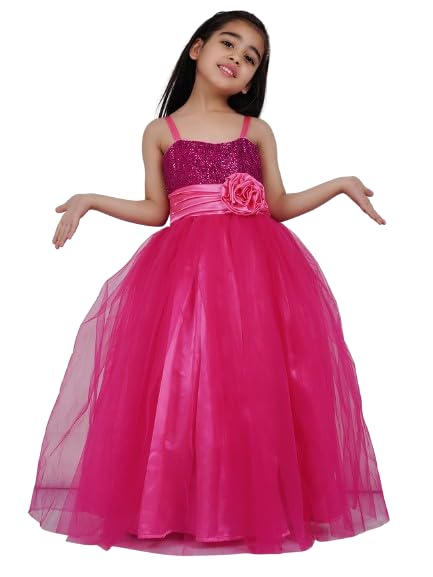 Image of Girl's Synthetic A-Line Maxi Dress