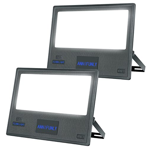 Projecteur LED Extérieur 100W,10000LM Spot LED Extérieur,IP67 Imperméable Éclairage de Sécurité Extérieur Blanc Froid 6500K,Projecteur Led Pour Patio,Terrasse,Jardin,Garage,Cour,Usine,Entrée,Lot de 2 Cover