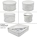 Sorbus China Storage Containers - 5 Pc Quilted Set for Moving & Transporting Dinnerware, Dishes, Round Plates, Glassware, Cups & Mugs with Felt Plate Protectors - Fine China Glass, Plate Storage Cases