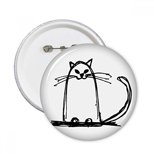 Le cadeau idéal : pins bouton badge chat sourire XL multicolore pour vetement