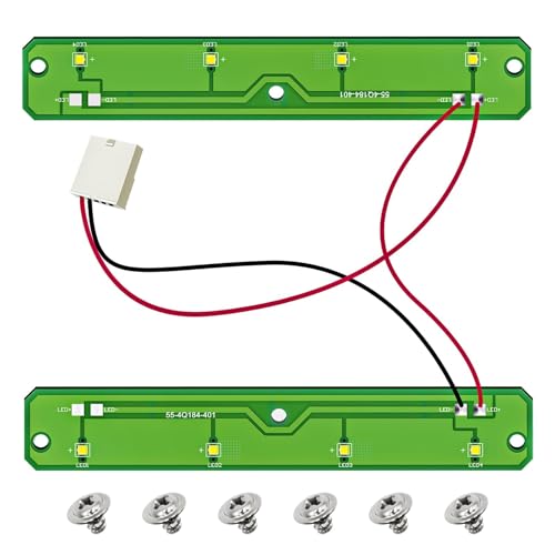 Image of HPUY W11043011 W11042554 W11527432 W11387579 Refrigerator LED Light Replaces W10866538 WRX735SDHZ WRX735SDBM Q184G2 Q184G4 Compatible for Whirlpool Refrigerator LED Light, Fix Flicker, Dim, Not on