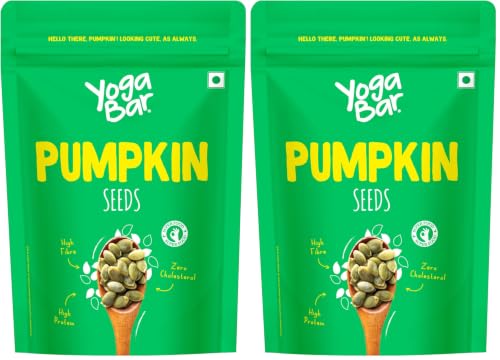 Image of Yogabar Pumpkin Seeds Unroasted Rich in Protein and Fiber Superfood - 500g - Pumpkin Seeds for Eating (Pack of 2)