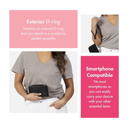 THIRTY-ONE Gifts Slim Wallet, Small Clutch Wallet for Women, Phone-Holder Wallet with Card and Bill Slots, Autumn Bouquet Smooth Pebble4