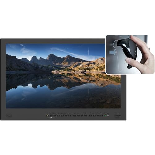 Image of LILLIPUT BM230-4KS-ABBP 23.8 inch Carry-on /Rackable Gold Mount 3840x2160 4x4K HDMI 3G-SDI in&Out Broadcast LED Director Monitor with HDR, 3D-LUT, Color Space & Peaking Functions
