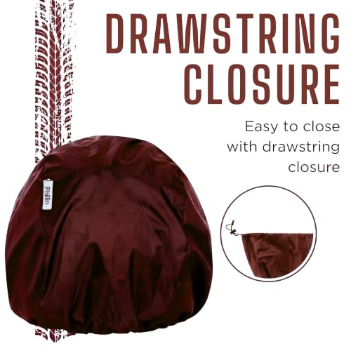 Image of Polyester Helmet Cover - Protects from Dust, Rain, Scratches Dustproof Waterproof Lightweight and Durable Secure Universal Size Storage Bag for Motorcycles Helmets (Pack of 2)