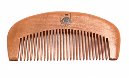 G.B.SBeard Natural Wooden Comb-Superior, Durable Quality, Tangles Eliminator, Anti-Static Anti Breaking, Beard straightener Comb- Provides Beard Growth and Health