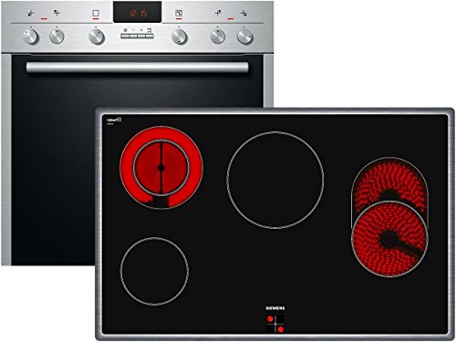 Cuisinière et plaque de cuisson combinée Siemens acier inoxydable de 67L