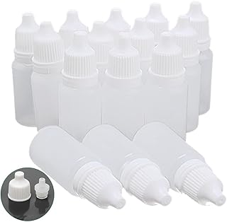 100/50PCS Plastic Eye Dropper Bottle Dropper Bottle, 10ML Empty Plastic Squeezable Eye Dropper bottle LDPE with Childproof Cap (100pcs Dropper Bottle)