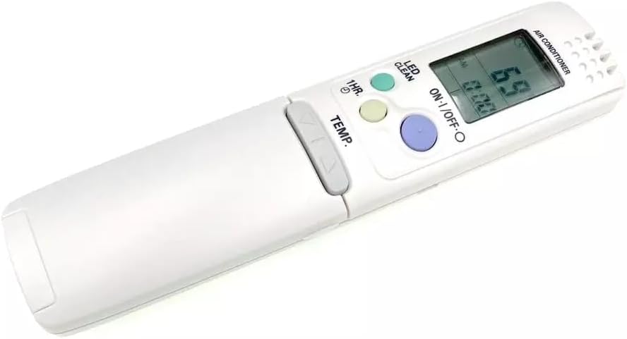N'ihu view of the XINFUTE RCS-8HVPULS4U remote control with its display and main buttons visible.