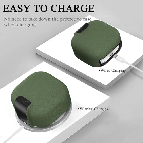 Image of Oboe Aegis Case 'Compatible with' Samsung Galaxy Buds 4 & 4 Pro Case with Phone Stand & Keyring (Stone Green) [Buds & ChargingCase NOT Included]