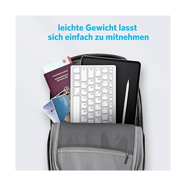 Emetok Deutsche Bluetooth Tastatur für iPad, Ultra-dünn QWERTZ Tastatur kompatible mit iPad 10,2/9,7,iPad Pro 11/iPad… – Bild 8