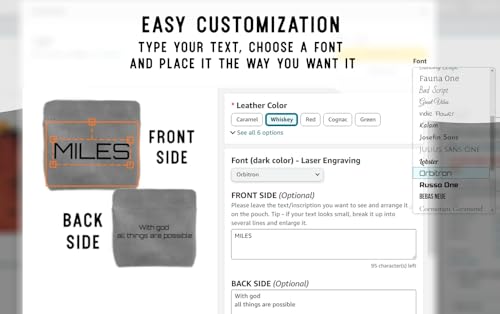 Personalized Full-Grain Leather Rosary Pouch, Religious Gift for 1st Communion and Confirmation3