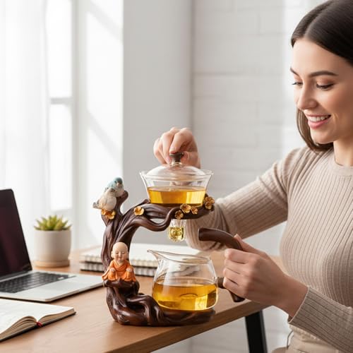 Tetera magnética de vidrio resistente al calor con infusor integrado 6