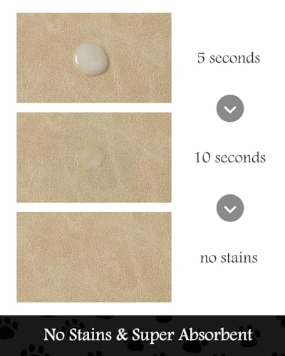 Image of Pet Feeding Mat-Absorbent Dog Mat for Food and Water Bowl-No Stains Quick Dry Water Dispenser Mat-Dog Accessories Pet Supplies-Bowl for Messy Drinkers（Beige,12 inchx19 inch