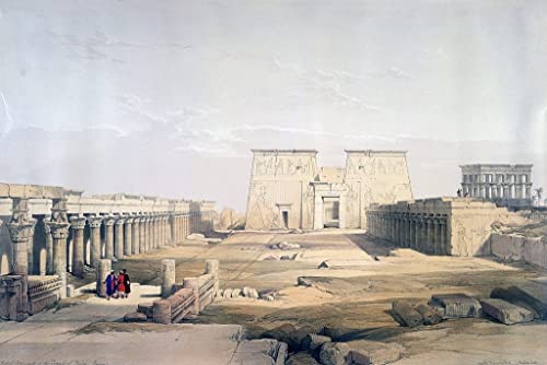 Affiche toile temple de Philae par David Roberts pour une décoration de salon voyage
