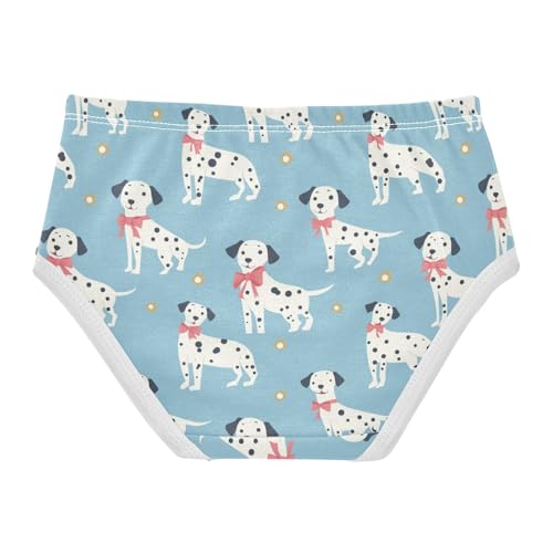 Wusikd Cute Dalmatian Dog Girls' Underwear Cotton Bows Girls Briefs Soft Toddler Underwear 2T2