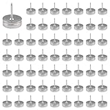 UFURMATE Magnetische Reißzwecken für Poster und Fotos, magnetische Reißzwecken für Korktafel, Metall, dekorative Pinnnadeln für Kartenbilder (Silber), 60 Sets