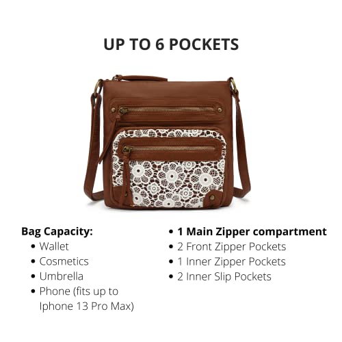 Image of Scarleton Crossbody Bags for Women Purses and Handbags Multi Pocket Shoulder Bag Faux Leather Small, H1833