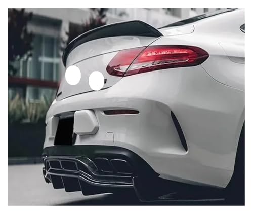 Difusor de labio trasero en fibra de carbono real para Benz C63 C63S W205 Coupé 4