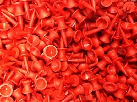 Great Value 100 Pack Golf Tees Graduated Castle Golf Tees Plastic (Red - 32mm), Various Sizes - Image 2
