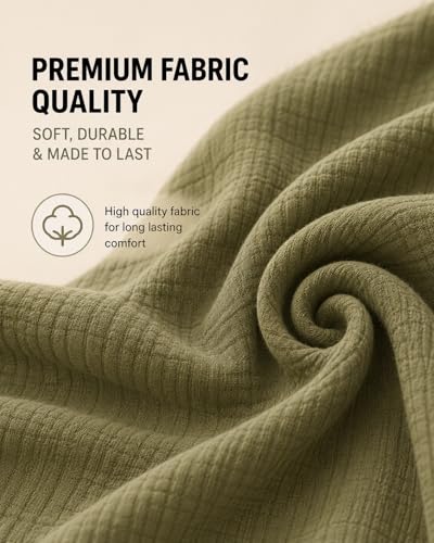 Image of Muslin Bassinet Sheets, 3-Pack 100% Cotton Fitted Bassinet Mattress Sheets, Olive Green, Universal Fit 33x17x4